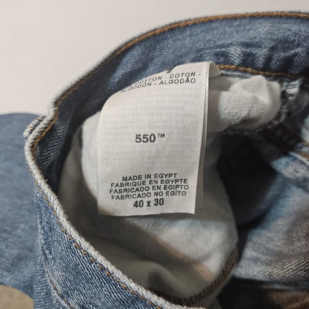 Levis 550 Relaxed‎ Fit Blue Jeans Mens Size 38X 28 Straight